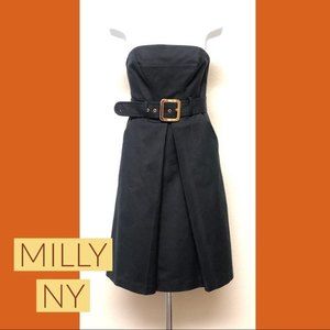 MILLY of New York Black Strapless Dress Sz 2